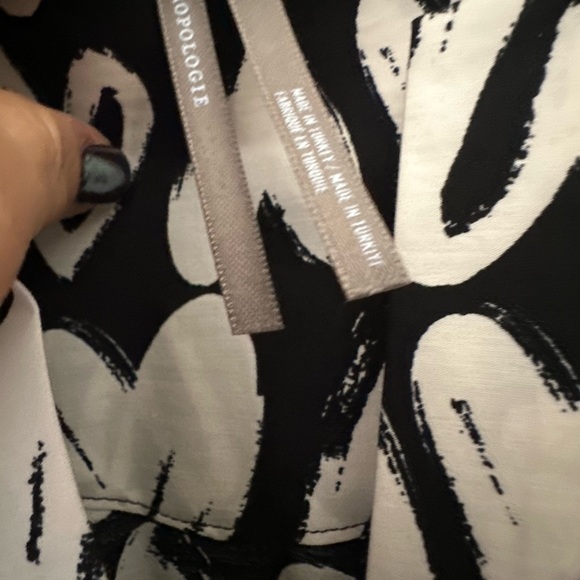 Anthropologie Black and White Heart Maxi Dress - Picture 4 of 4